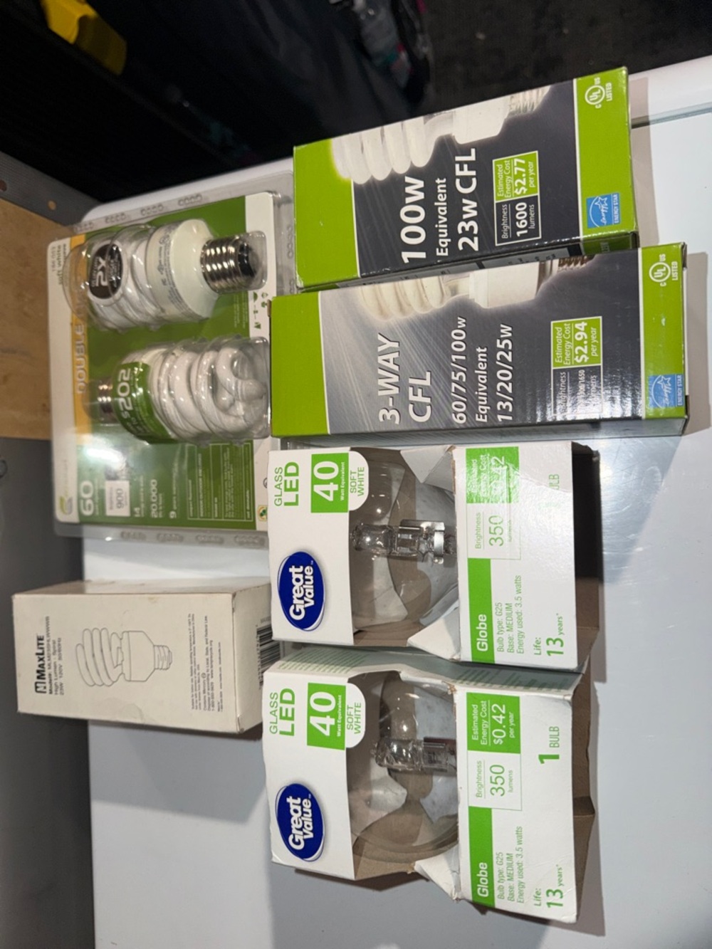 Assorted LED & CFL Light Bulbs